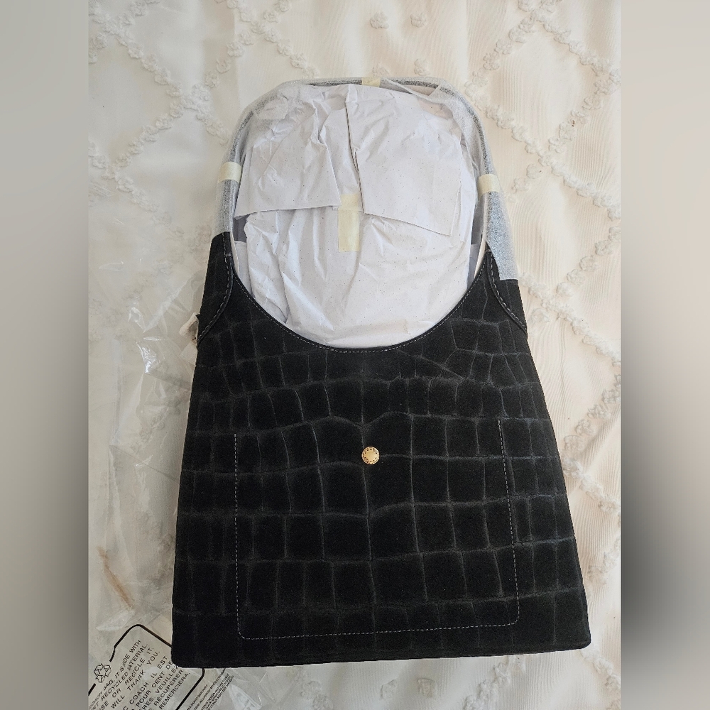 NWT Coach Brooklyn 28 Croc Embossed Suede - Picture 4 of 16